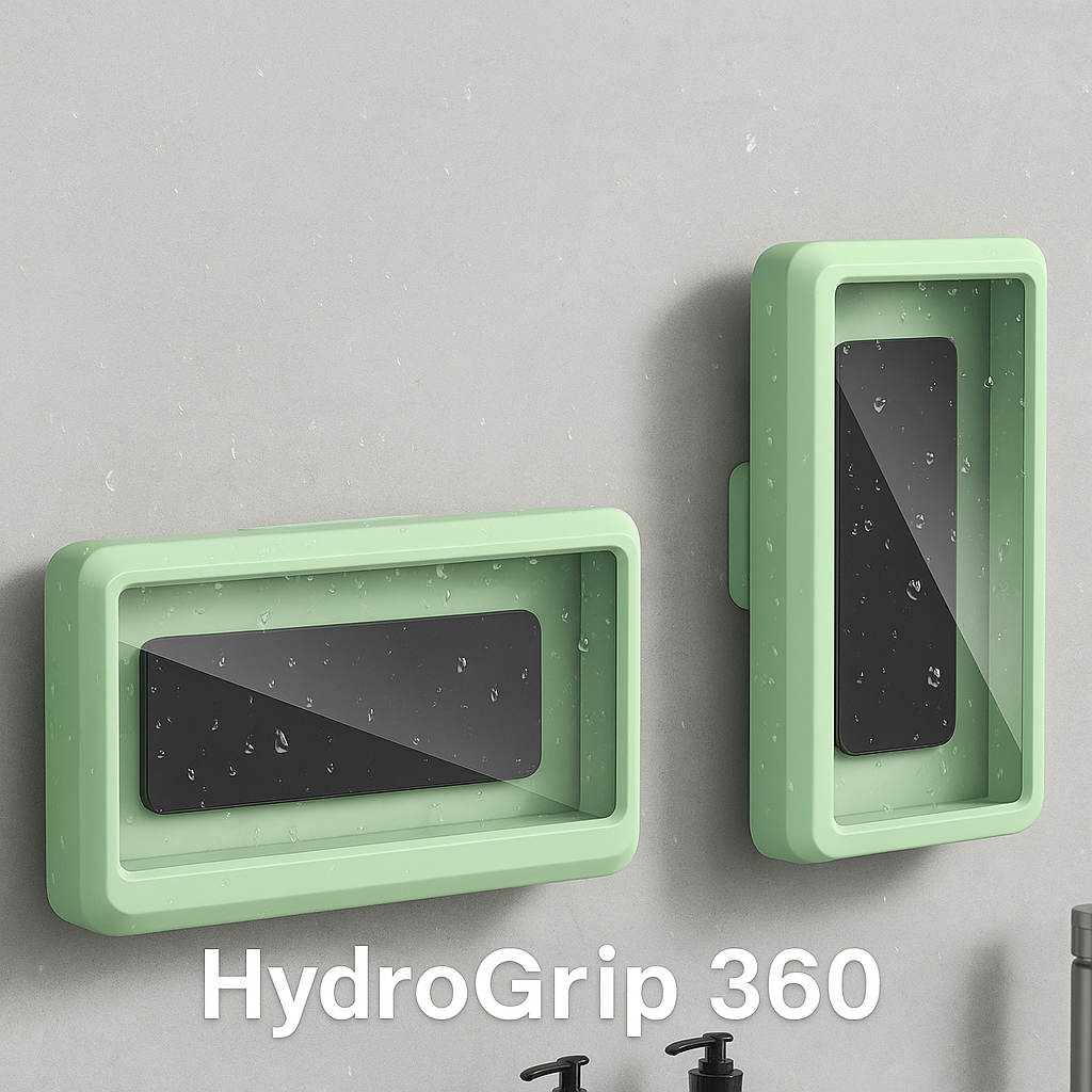 HydroGrip 360° – Waterproof Shower Phone Mount with Full Rotation